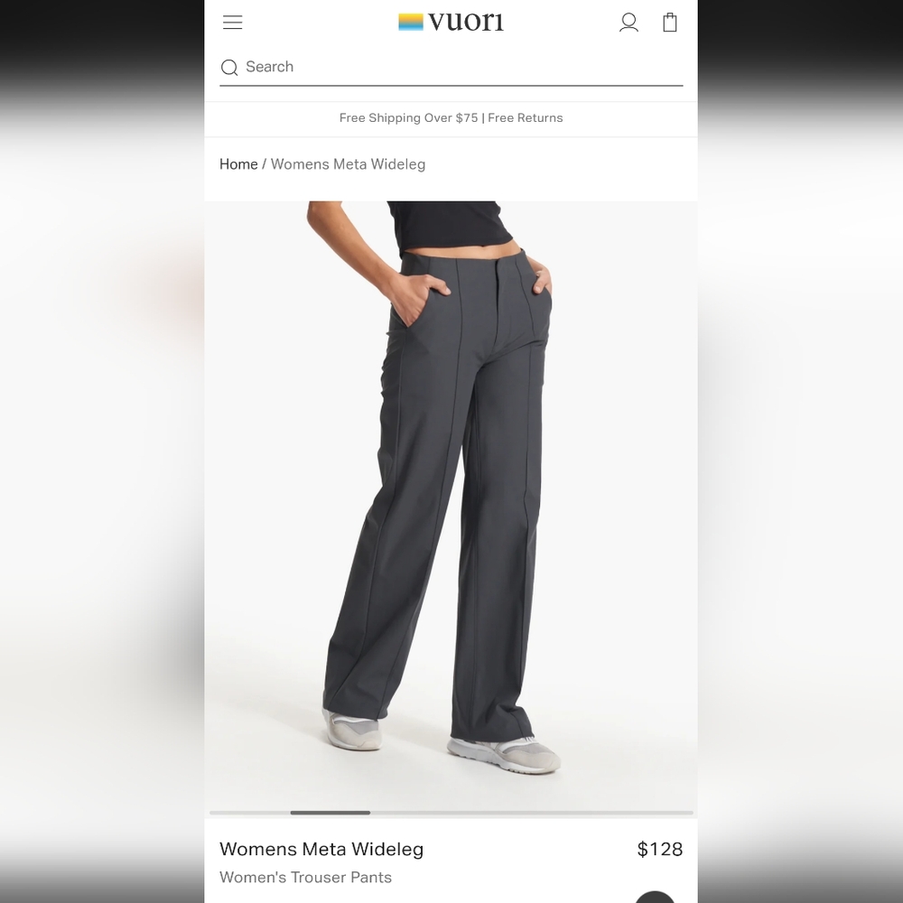 Meta Wide Leg Pants - Black